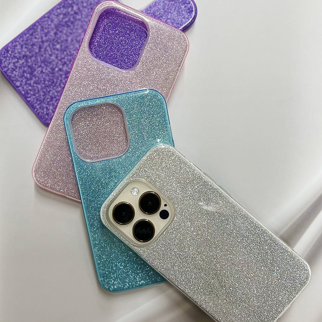 【iPhone13 Pro】シャイニーケース (シルバー)