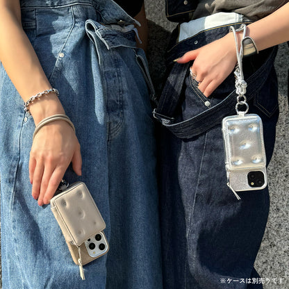 【MagSafe アクセサリー】Mag Coin Case with Hand Strap(pale blue)