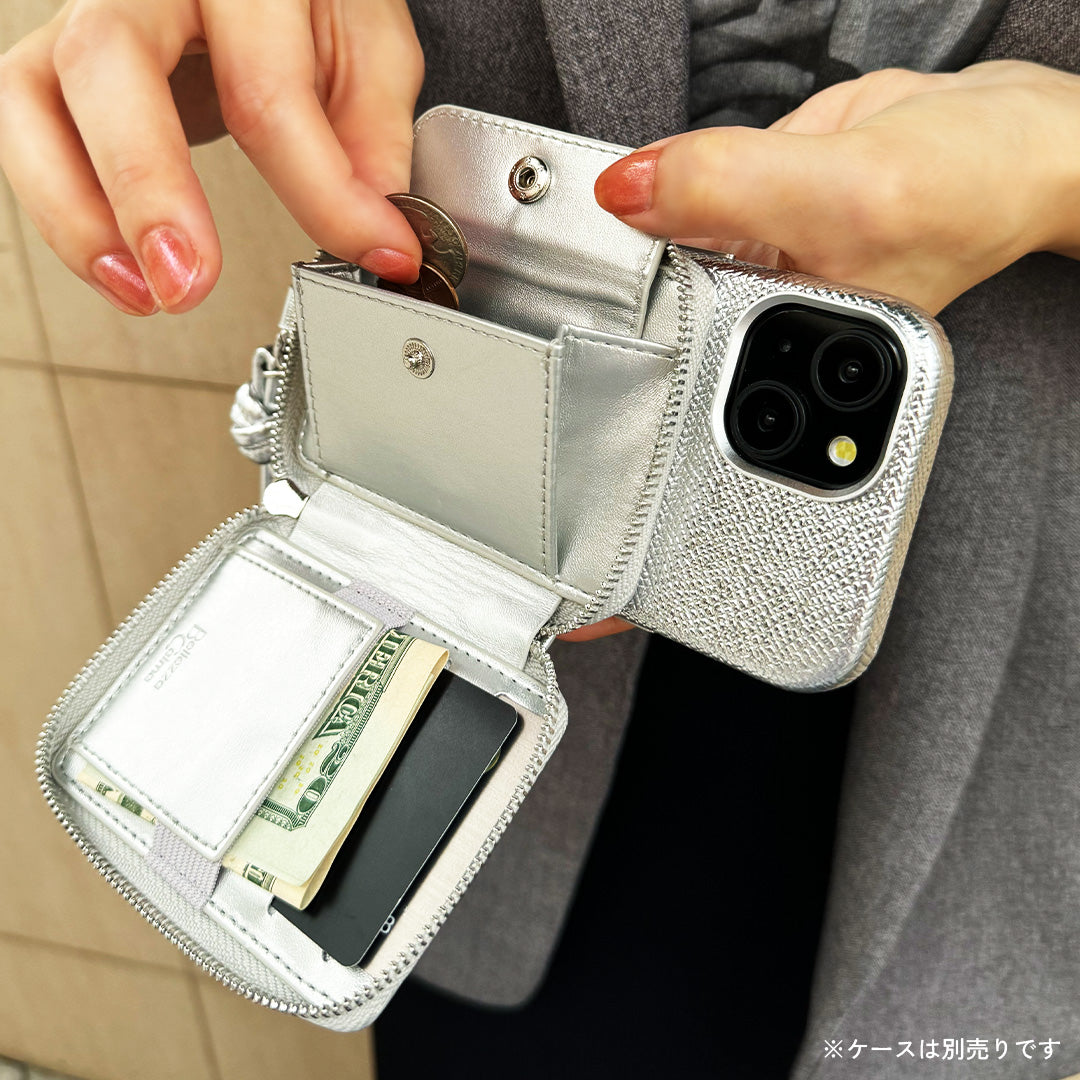 【MagSafe アクセサリー】Mag Coin Case with Hand Strap(pale blue)
