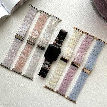 【Apple Watch バンド 41/40/38mm】マーブル樹脂バンド (ホワイト) for Apple Watch SE(第2/1世代)/Series9/8/7/6/5/4/3/2/1