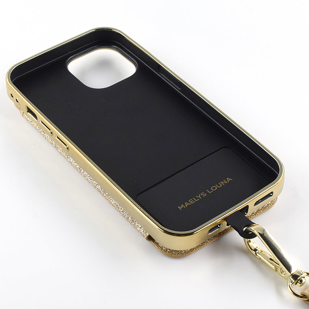 【iPhone15/14/13 ケース】Cross Body Case Duo (shine silver)