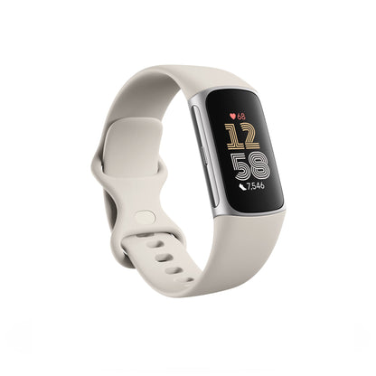 Google Fitbit Charge 6 - Porcelain / Silver アルミニウム