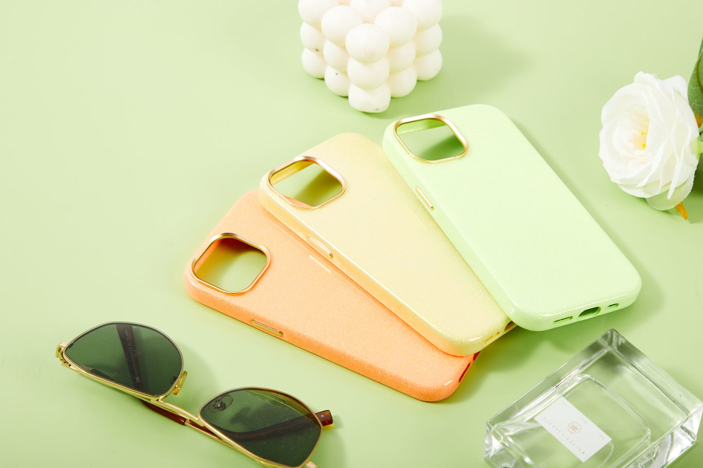 【iPhone15 Pro】Sparkling Case(yellow)