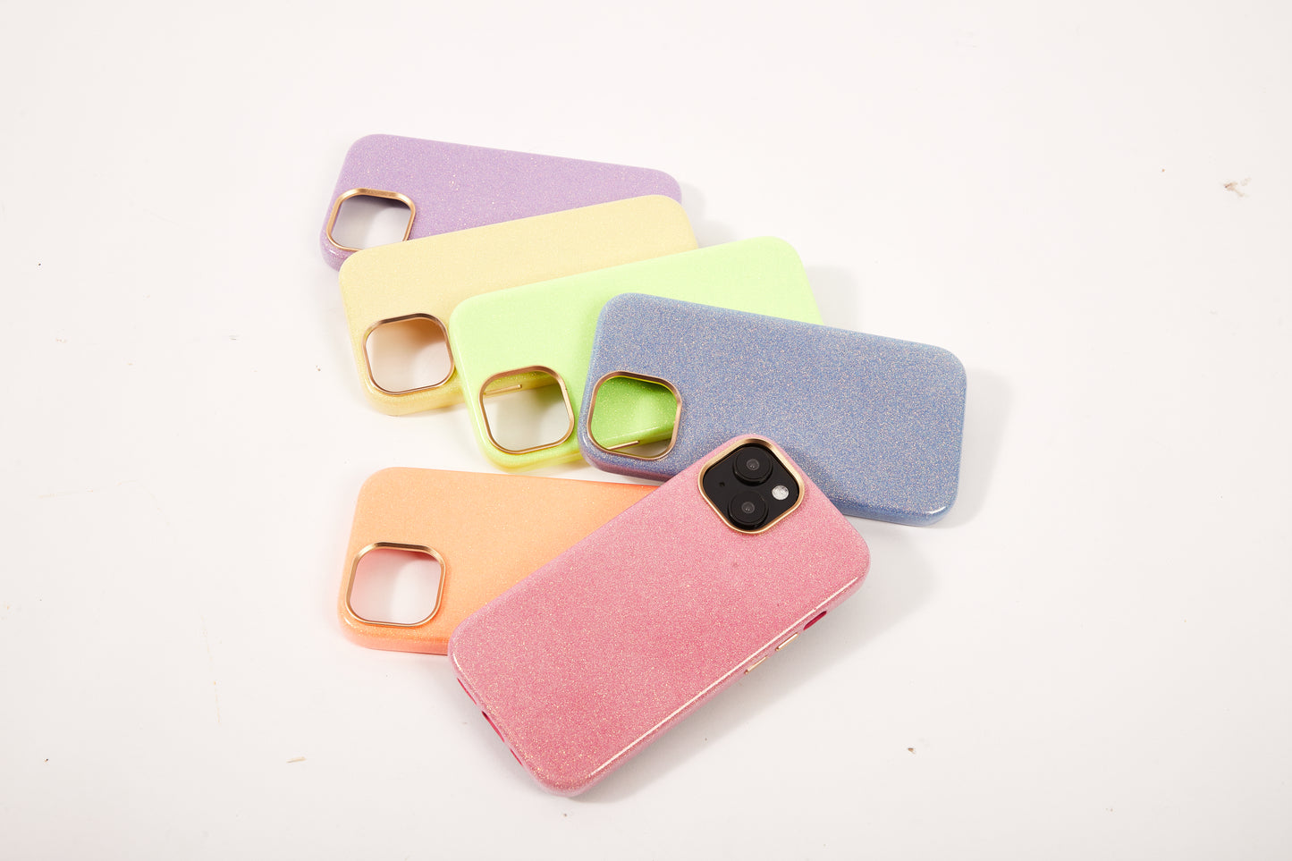 【iPhone15 Pro】Sparkling Case(rose pink)