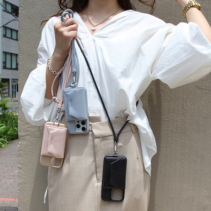 Mag Shoulder Card Wallet (pink)