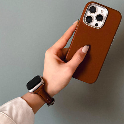 【Apple Watch38/40/41/42(S10)mm】Real Leather Band for Apple Watch (BLACK)