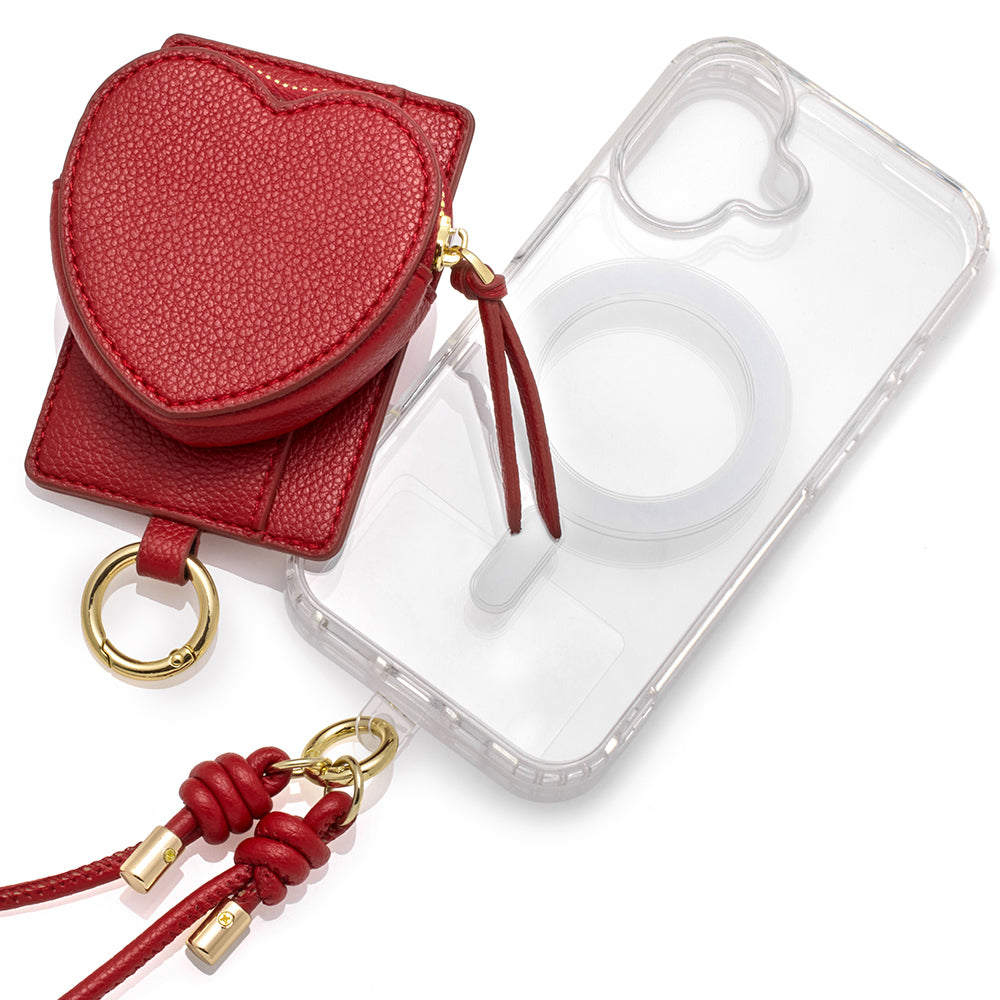 heart charm mag case (black)