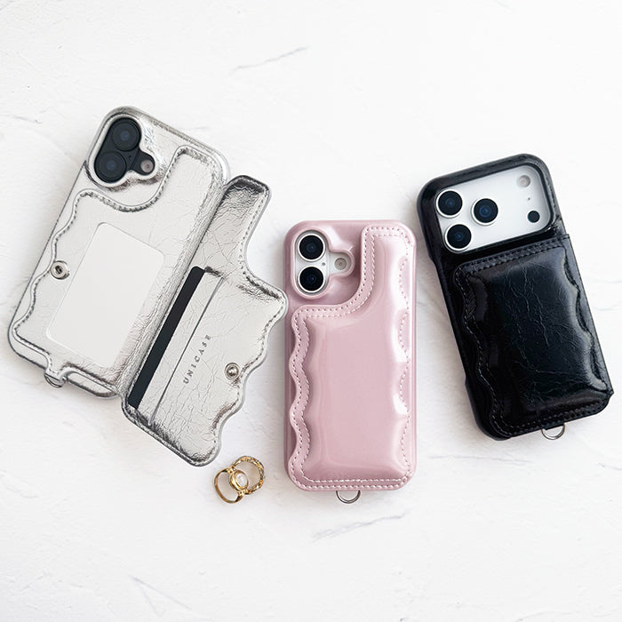 Wavy Puff Case (silver)