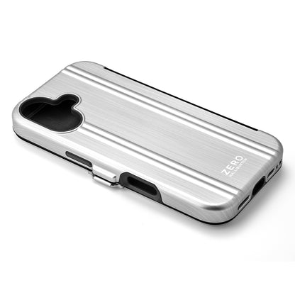 ZERO HALLIBURTON Hybrid Shockproof Flip Case (Matte Silver)