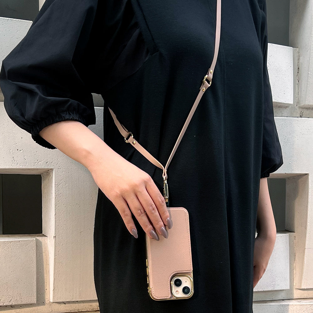 【iPhone15/14/13 ケース】Cross Body Case Duo (shine silver)